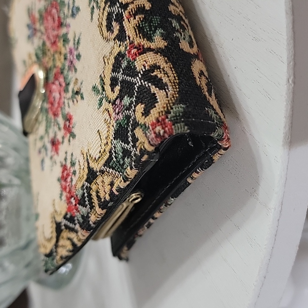 McDuff Made in Japan Vintage Floral Tapestry Wallet Mini Clutch - Picture 6 of 16